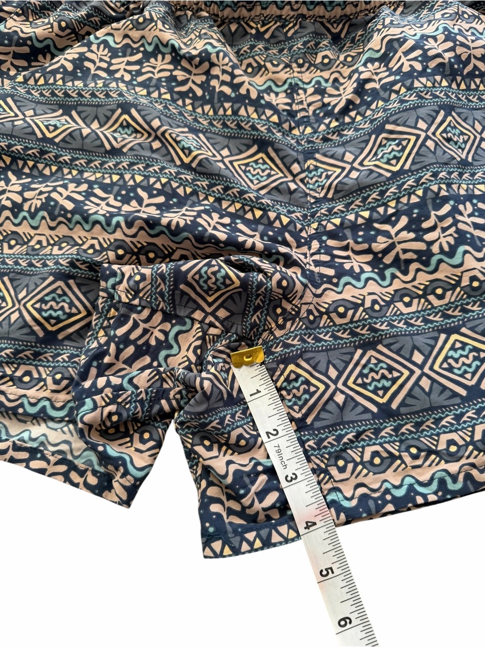 Patagonia Baggies Shorts in Mangrove Tiki Tidepool Blue Size XXL - Picture 7 of 7